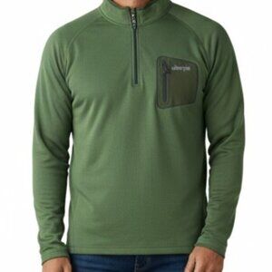 Sherpa Adventure Gear Men’s 1/4 Zip Performance Pullover - Green - Large